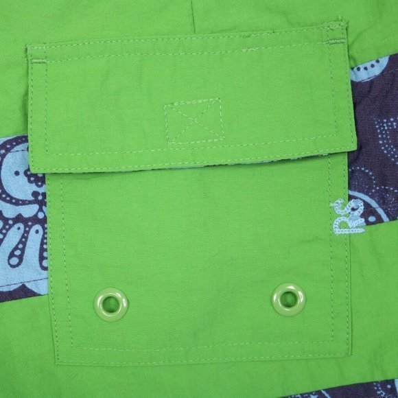 Reyn Spooner Swim Trunks Shorts Green Blue Pe'ahi Floral Hawaiian 30‎ - Picture 6 of 10